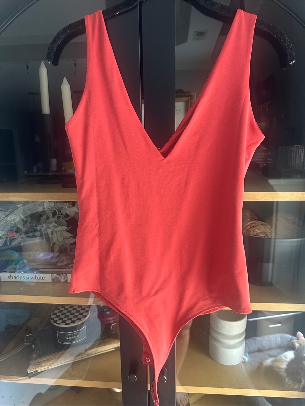 !!2for$15!! ReoRia Coral V-Neck Sleeveless Bodysuit